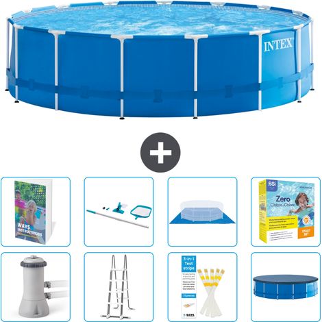 Intex Piscine Tubulaire Ronde - 457x122 cm - 9-pièces  S550