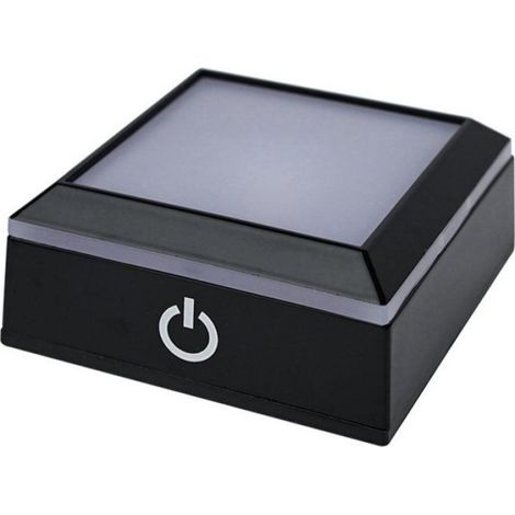 2X Support de Lampe LED pour Présentoir en Verre D'Art en Cristal, Base de Lampe Boule de Cristal Tactile Inductive, Noir (1/2)