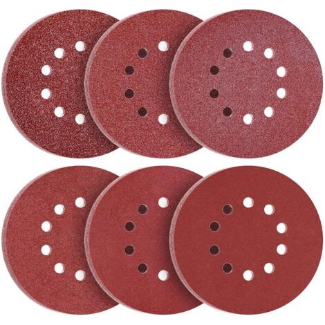 Pair - Disques de Ponçage 225 mm 60 Pièces Grain P40 P60 P80 P120 P240 P320 10 Trous Disques Abrasifs 225 mm Ronds Papier Abrasif for Ponceuse pour Cloisons Sèches Ponceuse Girafe (1/5)
