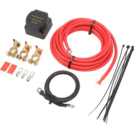 Kit Séparateur de Batterie 12V 140A Double avec Relais Sensible à la Tension pour Bateau Voiture Camping-car Quad SUV Camion (1/5)