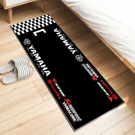 Tapis d'exposition pour moto 60 x 200 cm, antidérapant, idéal pour les passionnés de moto. Tapis décoratif, résistant aux taches et facile à nettoyer