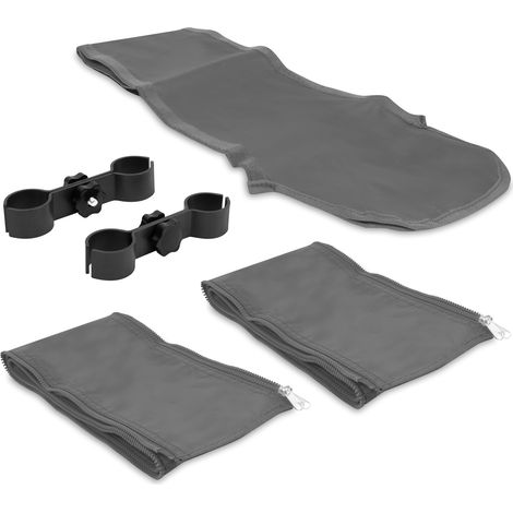 VONROC Kit de connexion tente 3x4,5 m gris avec gouttière 4,5 m et connecteurs PT814AA (1/3)