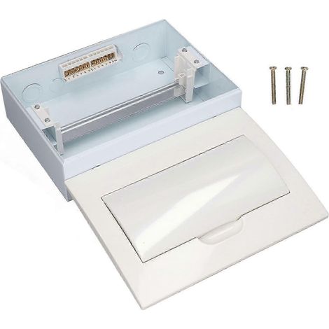 Boîte de distribution électrique 12 voies avec rail DIN, coffret de protection pour disjoncteurs, montage en surface, boîtier modulaire étanche pour tableau électrique (1/4)