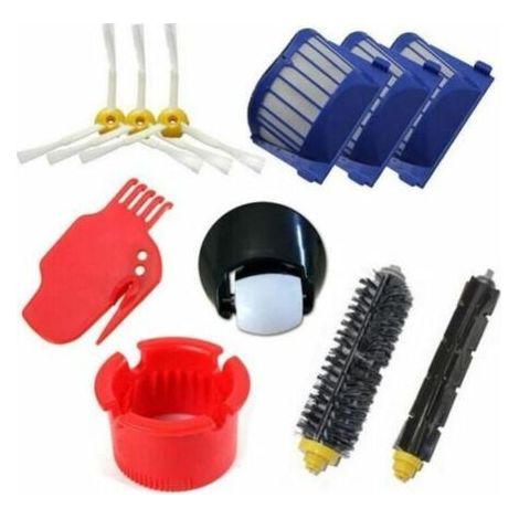 Kit De iRobot Roomba Aspirateur Robot ROUE AVANT+Filtre + Brosse Latérale Pour 600 536 551 552 528 564 595 610 620 630 650 655 660 (1/4)
