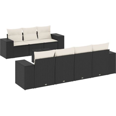 Maison Exclusive - Set de sofás de jardín 8 piezas y cojines ratá