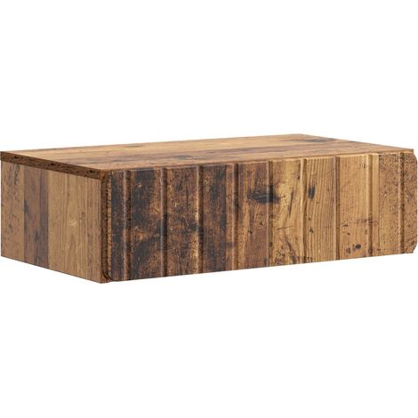 Wall-Mounted Side Table Wall-mounted Old Wood 59 x 34.5 x 17 cm vidaXL