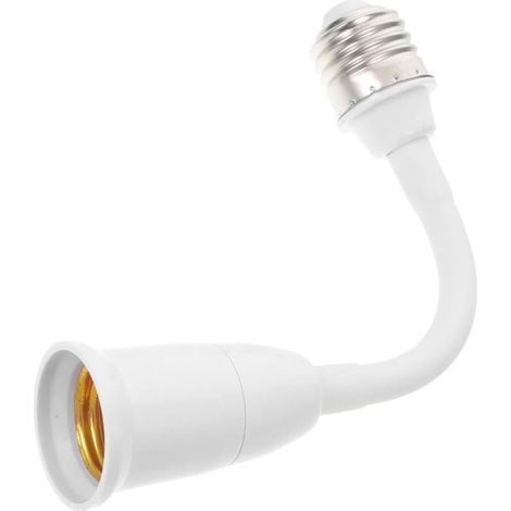 Adaptateur Douille E27 Avec Rallonge Flexible Et Support Orientable À 360° Conversion E27 À Pour Éclairage Intérieur (1/5)