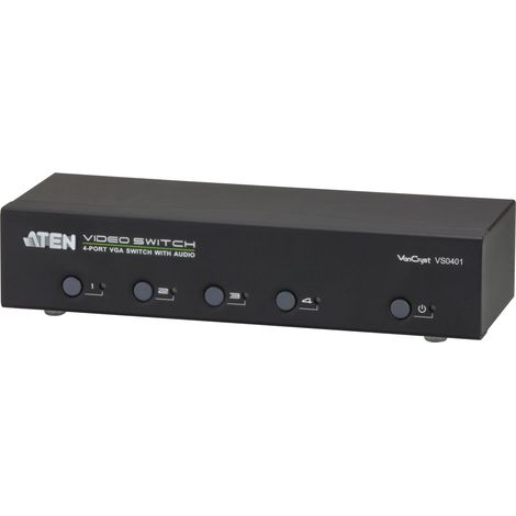 Aten VS0401,VGA Audio/Video Switch, 4 porte, Audio, RS-232 (1/4)
