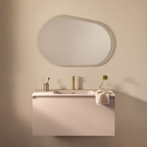Conjunto de mueble de baño en madera con lavabo integrado Macrae SKLUM (1/5)