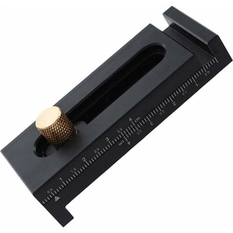 Jauge d'écart pour le travail du bois règle de couture de scie en alliage d'aluminium ajusteur de fente outil de mesure de profondeur outils de travail du bois-jauge de couture de scie (1/5)