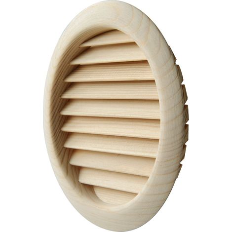 La Ventilazione LGRS125P Griglia Legno Tonda da Incasso, Pino Rosso, ø 140 mm (1/5)