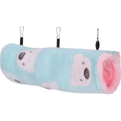 Petit tunnel pour animaux de compagnie nid de coton en peluche doux Hamster suspendu maison de canal (petit ours vert) S (1/5)