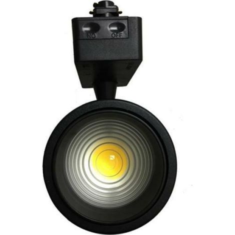 Faretto led a binario monofase 30w orientabile e cono di luce regolabile nero 4200k (1/3)