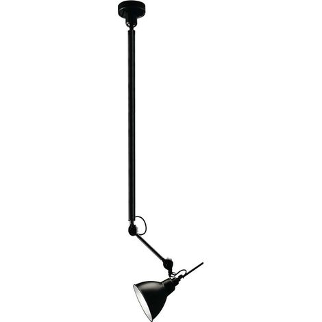 Lampada a sospensione loft nera regolabile Daisen E27 Shilo (1/2)