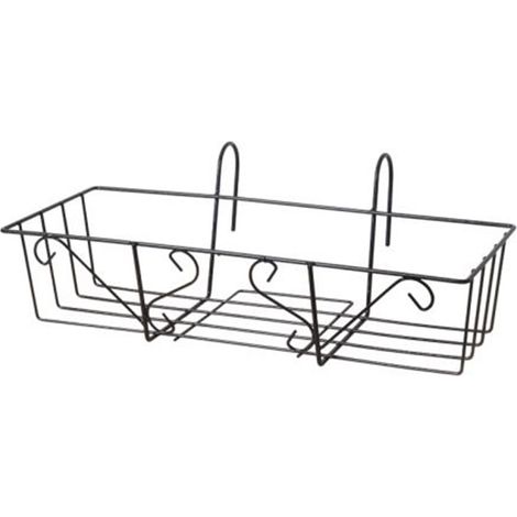 FEDOR soporte metal jardinera barandilla 51,5x22x12cm , Soporte metal jardinera barandillaFabricada en metal de alta calidadIdeal para poner sus macetas en el balcónMed