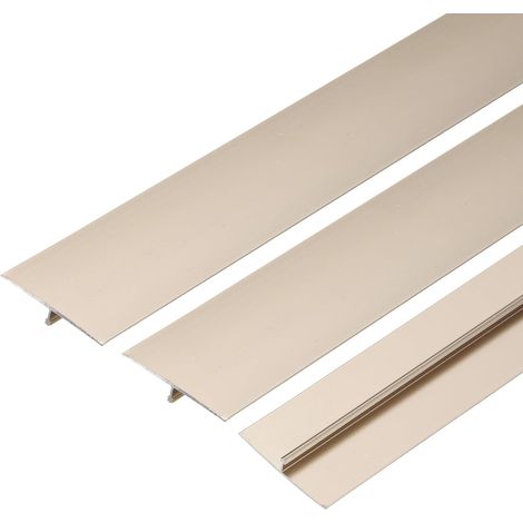 3 Pcs Profil De Transition En Aluminium Pour Sol, 1.6"x3 Ft Profil De Transition Pour Porte, Parquet, Jointure De Lames De Parquet Et Carrelage, Or Violet (1/5)