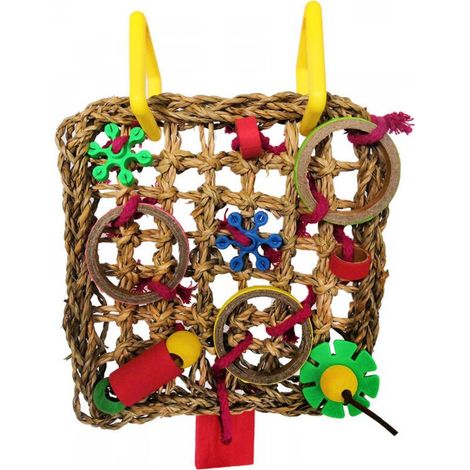 Jouet pour Oiseaux, Perruches, Nourriture à Mâcher, à Mâcher, Jouets pour Perroquets, Nourriture pour Oiseaux, Mur d'escalade et Alimentation pour Perruches, pour Petites et Moyennes(A) (1/4)
