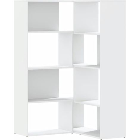 Maison Exclusive - Libreria Angolare 4Ripiani Bianca 85x85x140cm Legno Multistrato