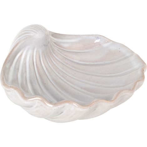 Keramikteller mit Muschelmuster  Elegantes Dekorationselement