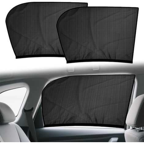 2 Pièces Pare Soleil Voiture Bébé, Universel Voiture Pare Soleil pour Arriere Vitres Latérales, Bloquer Les Rayons UV Anti Moustiquaire, pour Enfants, Adultes, Animaux, pour Plupart des SUV (1/5)