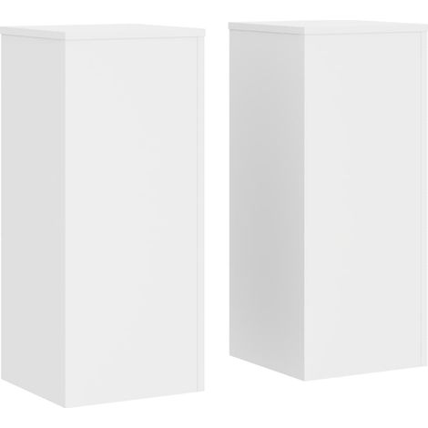 Soportes de plantas 2 uds madera ingeniería blanco 30x30x70 cm vidaXL