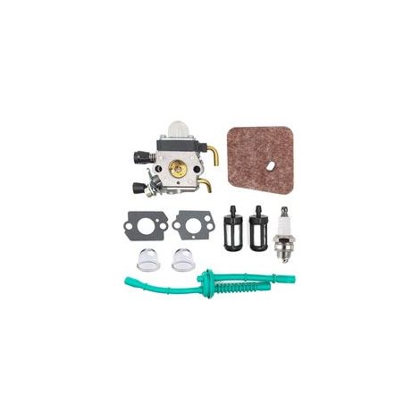 Carburateur C1Q-S97 avec kit de Conduite de Carburant Filtre à air pour STIHL FS38 FS45 FS46 FS55 KM55 HL45 FS45L FS45C FS46C FS55C FS55R FS55RC Coupe-Herbe Mangeur de Mauvaises Herbes H572