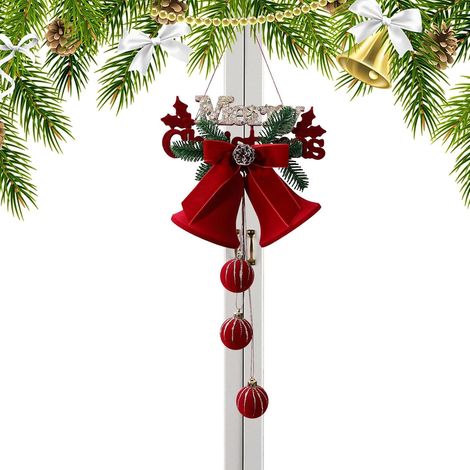 Ornements De Cloches pour Arbre De Noël Décoration Saisonnière Flockée Décorations Festives Pour La Maison pour la Décoration de la Maison Porte d'Entrée Bureau Salon Chambre Jardin Mur Manteau (1/5)
