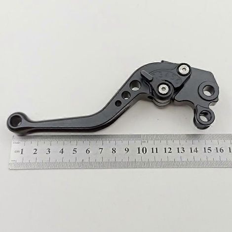 Convient aux motos Huswana SWM500/650 : levier de commande d'embrayage en alliage d'aluminium modifié (la poignée courte est entièrement noire). (1/5)