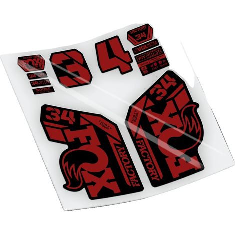 Pegatinas para bicicleta, vinilo resistente, fácil aplicación, rojo 031 (1/2)
