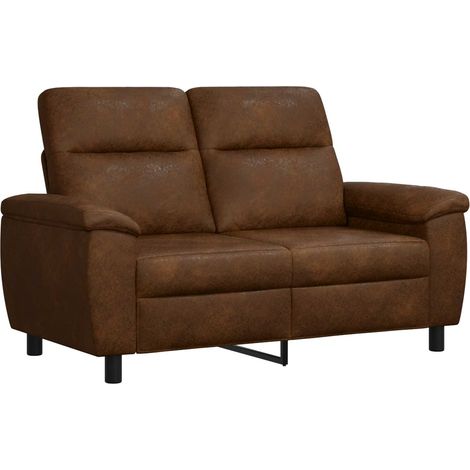 Sofá Marrón 158 x 90 x 95 cm Cuero de Suede Sintético vidaXL