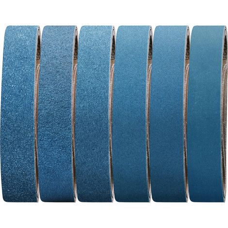 Bandes Abrasives 50 X 686 mm, 10 Pièces Bandes Abrasives Grain 40/60/80/120/240/400 pour Ponceuse à Bande pour Métal Bois (1/5)
