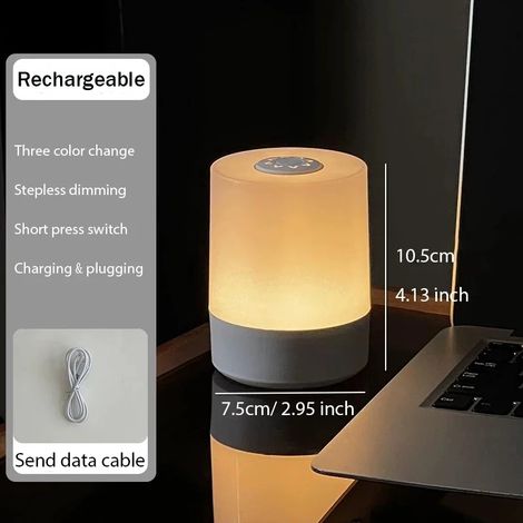 Veilleuse pour enfants, veilleuse tactile, lampe tactile rechargeable, lampe de chambre de bébé à intensité variable (1/5)