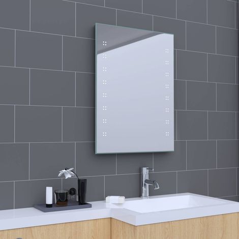 800 x 600mm Illuminated LED Mirror with Demister (1/5)