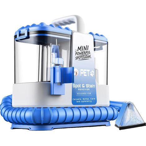 Nettoyeur de tapis, haute aspiration, accessoires multifonctionnels, Bleu (1/2)