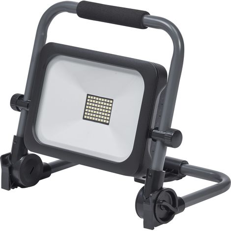 OSRAM Projecteur de travail LED VAL BAT, gris foncé/noir, 30W, 3000lm, blanc froid, alimenté par batterie, fonction de charge USB grâce à la banque d'alimentation intégrée, portable, IP54, 6500K. (1/4)