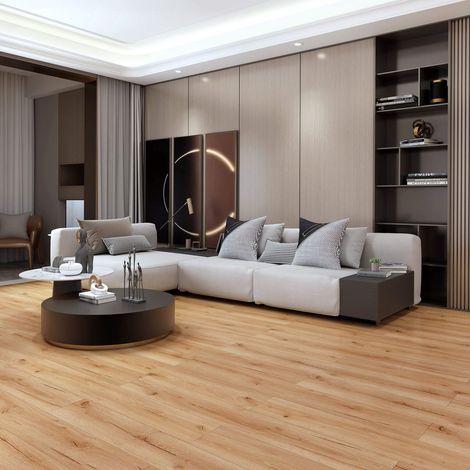 SPC Klick-Vinyl Elvon Designboden Breitdiele Eiche Natur Warmes Honigbraun Inkl. Trittschalldämmung Paket 8 Dielen (2,225 m²) (1/5)
