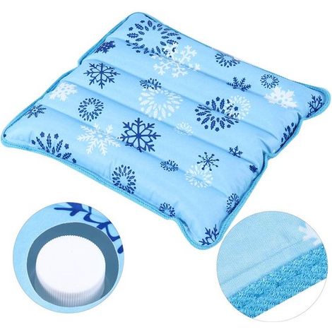 Coussin rafraîchissant rempli d'eau 45 x 45 cm - Coussin de siège et oreiller rafraîchissants réutilisables - Coussin rafraîchissant pliable pour chaise, bureau, voiture, voyage, enfants et adultes - (1/5)