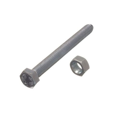 One Stop DIY Lot de 10 vis hexagonales de qualité 4,8 M8 80 mm BZP Plaqué zinc