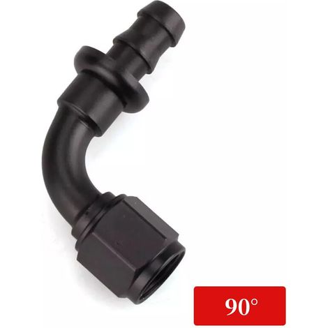 Raccord de tuyau, réf. AN4/AN6/AN8/AN10/AN12/00336, couleur noire, pour la maintenance et le remplacement dans les systèmes mécaniques.-AquaForge