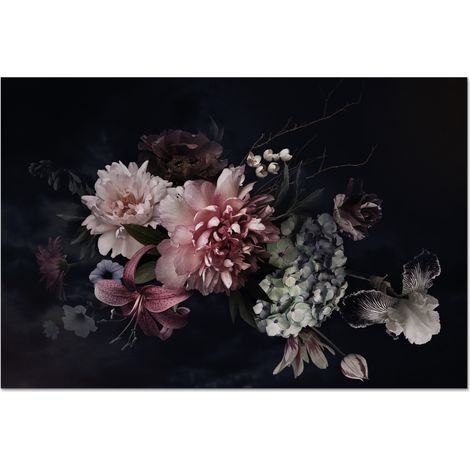 CRÉDENCE DE CUISINE Fleurs - Vintage - Pastel - Rose - Blanc 60x40 (1/5)