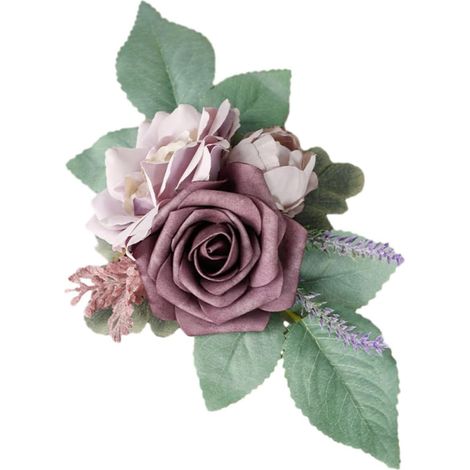 Wedding Chandelier Decorations: Artificial Flowers in PU Leather and Lace, Realistic Roses for Banquet and Romantic Table Decoration (1/5)