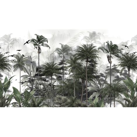 Papier peint panoramique - Forêt Tropicale - 130 cm x 74 cm (1/2)