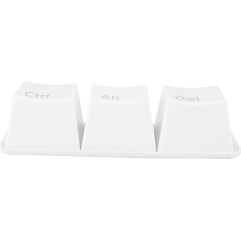 Lustiger Wasserbecher in Tastaturform mit Tablett – Weiß für Zuhause (1/5)