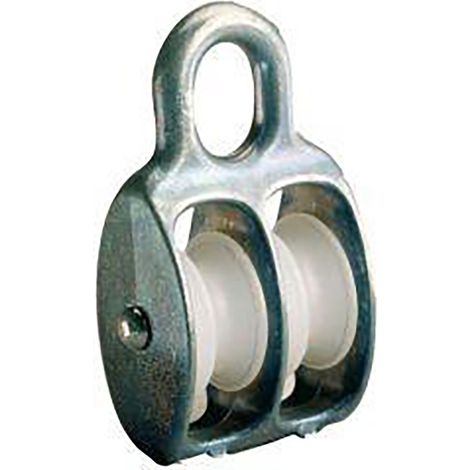 PÖSAMO Blockrolle doppelt galZn f. Seil-Ø b. 8,0mm