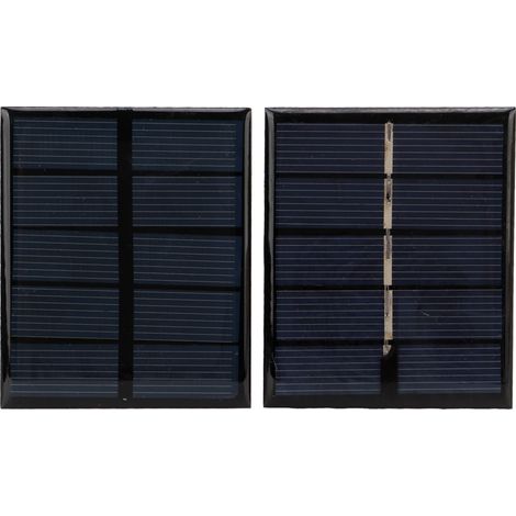 Lot de 2 panneaux solaires 0,5 W 2,5 V, chargeur solaire portable en polysilicium pour appareils électriques basse consommation. (1/5)