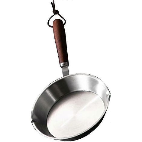 Une poêle à frire antiadhésive en acier inoxydable de 16 cm est parfaite pour la cuisine familiale. (1/5)