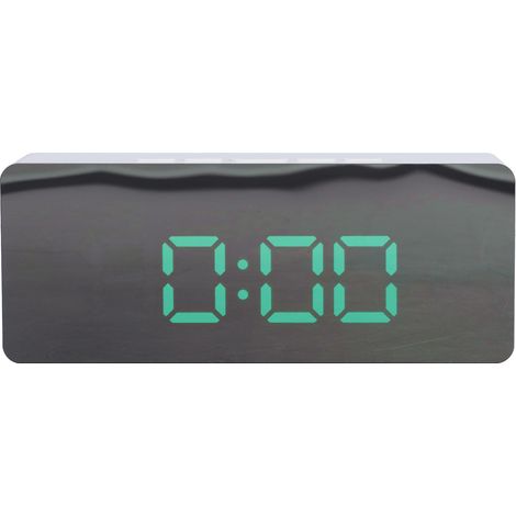 LED-Digitalwecker mit Spiegel und Schlummerfunktion für Schlafzimmer, Wohnzimmer, Büro, Wohnaccessoires, weißes Gehäuse (TS-S69-G) (1/5)