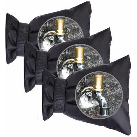 Housse isolante extérieure pour robinet, housse antigel pour robinet d'hiver, ensemble de 3 pièces (noir) B (1/3)