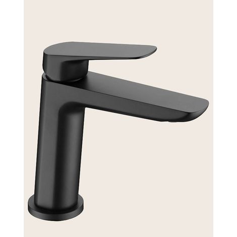 Miscelatore lavabo Totem in ottone nero opaco (1/3)