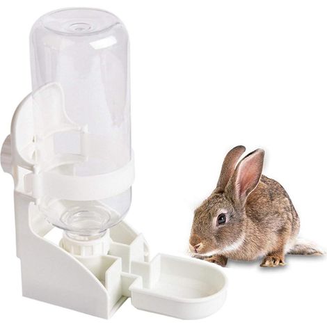 Distributeur d'eau automatique pour lapins, 500 ml (17 oz), sans fuite, idéal pour les chinchillas et autres petits animaux. (1/4)